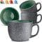 Cosumy Coffee Mugs Set of 4-350ml 𝗘𝘅𝘁𝗿𝗮 𝗧𝗵𝗶𝗰𝗸 Ceramic Stoneware - Handmade Reactive Glaze - Keeps Coffee & Tea Hot Longer