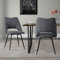 ML-Design Lot de 2 Chaises de Salle à Manger Gris, Assise en Polyester, Chaise Rembourrées avec Dossier et Pieds Métalliques Noirs, Fauteuils Modernes pour Bureau, Salon, Salle à Manger et Cuisine