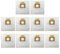 Emiif Lot de 10 sacs à poussière de rechange pour Hoover Style H Series H81 pour aspirateur Telios Extra Canister en tissu non tissé