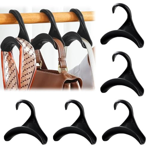 EIH1 5 Stück Handtasche Kleiderbügel Haken Schrank, Taschen Haken Kleiderstange PP Handtaschenhaken, Handtaschen Halter Kleiderschrank Hutständer Kleiderbügel Organizer Haken für Taschen Rucksäcke