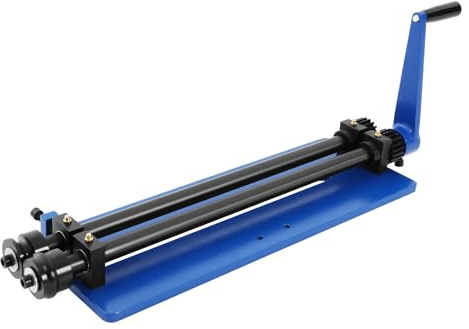 Rundbiegemaschine Sickenmaschine Manuell BöRdelmaschine Langlebig Metal Bead Roller Rollformer Swager Sheet Rolling Tool Metalwork Die Einteilige Konstruktion Erfordert Keine Montage Blau 460Mm