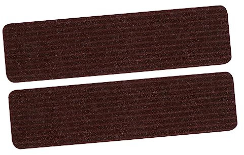 Hemobllo 2St Bodenmatte Pads Teppichläufer Outdoor-Teppich Teppichband Läufer-Teppiche Schritt treppenteppich treppenstufen teppich Treppenstufen mat waschbare Treppenmatten Polyester Brown