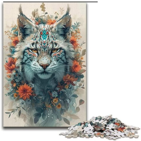 Puzzle für Erwachsene, 1000 Teile, Kunst-Luchs-Puzzle, Denksportaufgabe, ganze Familie, 38 x 26 cm