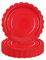 DHAIQC Lot de 50 Assiette Carton Rouge de 23 cm, Festonnées Assiette Jetable Vaisselle Jetable Anniversaire Pour Gâteaux Desserts Anniversaires Baby Showers Mariages Décorations (Rouge, 23cm)