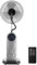 Aigostar Ventilador Nebulizador, Función Ionizador de Aire, Mando a Distancia, Ventilador de Pie Oscilante con Agua, 3 Modos y 3 Velocidades, Pantalla LED, Temporizador, 95W, Negro, Forest Mist