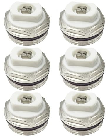 6Pcs Radiator Air Release Valves Sealing Radiator Bleed Valves 3/8Inch Air Vent Radiator Bleed Valves Easy to Use