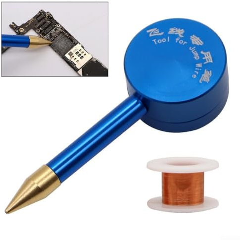 JGmotorfi PCB Wire Pen Set, with 0.02mm Link Line Reel, Welding Soldering Repair Tool Board Circuit Connection Kit