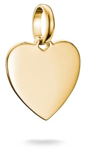Thomas Sabo Charm pendant heart Connect gold-plated 18-carat Gold-plating, Recycled 925 Silver