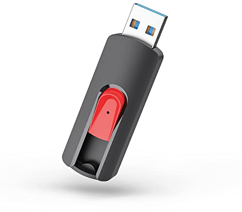 Vansuny Chiavetta USB 3.0 64 GB Rossa, Retrattile, fino a 110 MB/s | Memoria Esterna da 64 GB con Indicatore LED e Foro Portachiavi per Documenti, Fotografie, Musica e Video