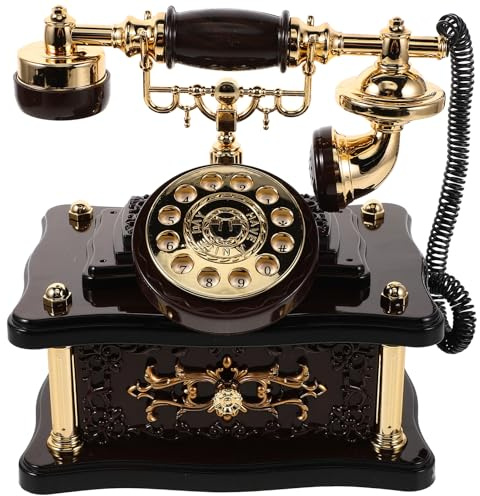 Aboofan Vintage Telefon Spieluhr, Retro Wählscheiben Telefon Deko | ABS Material, Nostalgische Schreibtischdekoration, Retro Wohnaccessoire, Für Schrank Regal Eingangsbereich