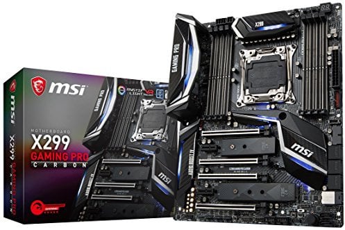 MSI Performance Gaming Intel X299 LGA 2066 DDR4 USB 3.1 SLI ATX Motherboard (X299 Gaming PRO Carbon)