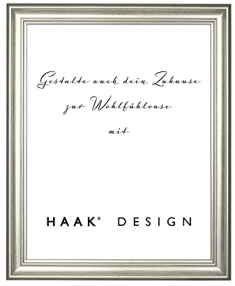 Haak Bilderrahmen Barockrahmen Luna 60x84cm Silber Antik