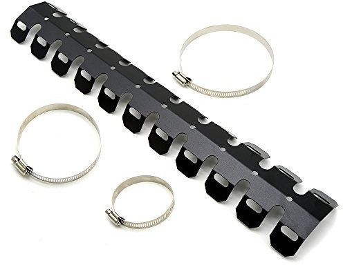 MZ-STORE Motorrad 50CM Universal Auspuff Rohr Schutz Hitzeschild Abdeckung für EXC XC SX KX KLX KFX KDX F650 R1200GS XR CR YZ XT RT DR RMX (Schwarz)