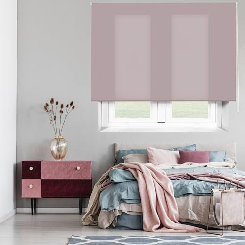 Blindecor Ara | Tenda a rullo traslucida tinta unita - Viola chiaro pastello, 160 x 175 cm (Larghezza x Altezza) | Dimensioni del tessuto 157 x 170 cm | Tenda per interne