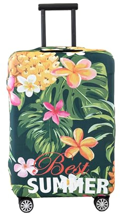Periea Luggage Covers for Suitcases – Suitcase Cover – Premium Elasticated Material – Small, Medium, Large or Extra Large (Large, Tropical Summer)