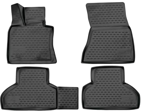WALSER XTR Gummi Fussmatten Auto für BMW X5 (F15) 2013-2018, 100% passgenaue Auto Fußmatten, robuste Universal Fußmatte Auto, Gummimatten Auto, Auto Fussmatten Gummi, Auto Gummimatten
