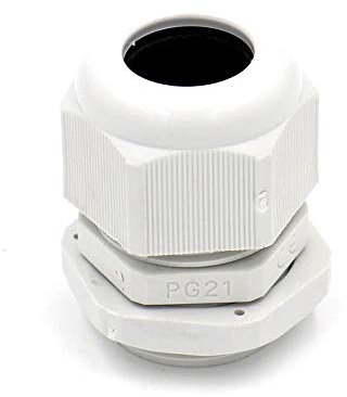 PG21 Grey Cable Gland Gland Connector Waterproof SGS CE Pack of 10