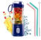 Vaeqozva 380ml Portable Blender for Shakes and Smoothies, Personal Portable Smoothie Maker, USB Rechargeable, Small Blender for Travel, Sports, Gym, Kitchen, Office, Navy Blue