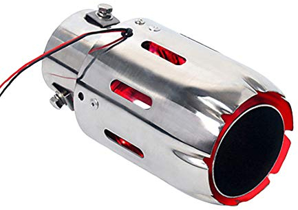 WPCASE Auspuffblende Auspuff Endrohr Auspuffblende Gebogen Endrohr Auspuffblende Auspuffblende Schwarz EndschalldäMpfer Auspuff Auspuff Sound Booster Auspuffblenden Auspuff Blenden red,6.7cm
