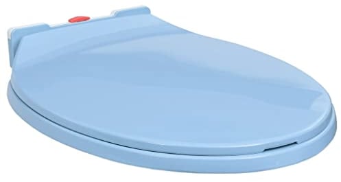 vidaXL Siège de Toilette à Fermeture en Douceur Abattant WC Lunette Cuvette Salle de Bain Maison Restaurant Hôtel Magasin Ovale Bleu