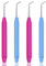 Coopay Strickhaken Set, Stricken Haken Loom Haken, 4 Stück Strickrahmen Haken aus Edelstahl mit Bequemen Griffen, Häkelnadel Haken für Strickliesel Knitter & Knitting Loom (Zufällige Farbe)