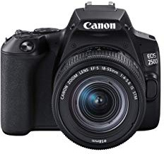 Canon EOS 250D + Canon EF-s 18-55mm f/4-5.6 IS STM Lens - Black (Renewed)