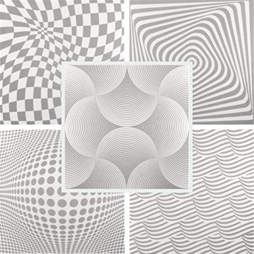 Plaquetas de ahorro de XPS 50x50cm - Plaquetas panorámicas modernas para paredes y techos con ilusiones ópticas - (2 metros cuadrados, Sound Grey) Revestimiento de pared decorativo