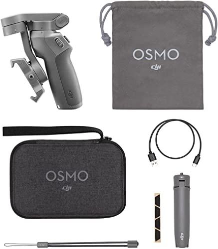 YueLi Original Osmo Mobile 3 Combo 3-Achsen Gimbal Stabilizer Kit, Faltbar, Mobil, 3-Achsen Gimbal. Kompatibel mit iPhone und Android Smartphones, Grau, USB oder Lightning