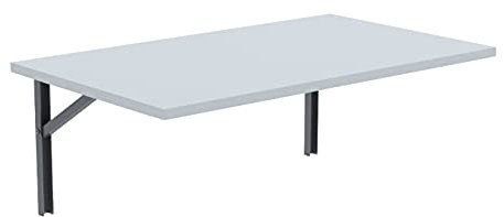 AKKE Wandklapptisch für Küche Zimmer Wohnzimmer Kinderzimmer 100 cm x 50 cm, Wandtisch klappbar, Klappbarer Wandtisch Küchentisch Kindertisch, Klapptisch Klappschreibtisch Küche Hellgrau