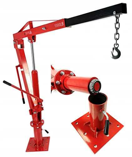 Kran Hydraulik-Gruette 1T | 360° drehbar | klappbar | Motorheber für Werkstatt Van