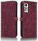 Succtopy Handyhülle für Xiaomi Redmi Note 12 Pro 4G - PU Leder Hülle mit Kartenfächer und Standfunktion, Klapphülle Flip Wallet Cover Case Schutzhülle, Rotwein