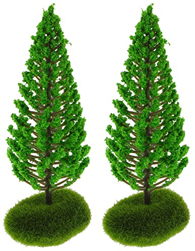 Toyvian 2st Baummodell Simulationsbaum Grün Mini-modellbäume Sandtisch Pflanzen Mini-szenen-Layout-Modell Miniaturbäume Zum Basteln Sandtisch DIY Modell Mini-Baum Diorama Fee Plastik Ob11