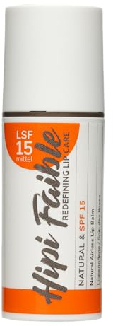 Hipi Faible NATURAL & SPF 15 - Lippenpflege im Pump-Spender mit Lichtschutzfaktor 15 - Lippenbalsam 100% natürlich - 6 ml