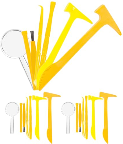 jojofuny 21 Sätze Ausgrabungswerkzeug für Kinder: Dino Fossilien Ausgrabungsset Kinder für Werkzeugset Rollenspielset - ArchäOlogie Spielzeug Mit Hammer, MeißEl, Pinsel Und Lupe