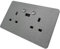 Smart Wi-Fi 13A Wi-Fi Twin Wall Sockets with 1 USB Ports (Silver Brushed Finish) (Grey)