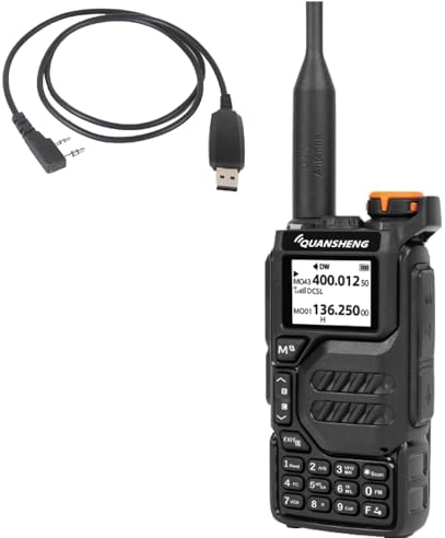 Radio a doppia banda UV-K5 con uscita da 5 Watt, radio a doppia banda portatile con avviso meteorologico NOAA e cavo di programmazione (Cavo di programmazione UV K5 W/USB)