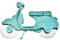 Csirnto Roulette à pizza vélo Roulette à pizza drôle en acier inoxydable en plastique Roue à pizza couteau à pizza Pizza Cutter avec roue de coupe tranchante & support (scooter vert)