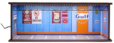 predolo Maßstab 1:64 Parkplatz LED-Vitrine Fahrzeugszene Spielzeugfahrzeug Garage Vitrine für Modellautos