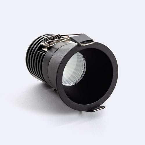 LEDKIA LIGHTING LED Downlight Einbaustrahler 7W Rund Mini Dimmbar Dim To Warm Ausschnitt Ø 55 mm Schwarz