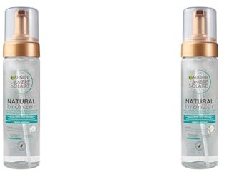 Garnier Selbstbräunungsmousse, Pflegender Selbstbräuner für eine natürliche und fleckenfreie Bräune, Ambre Solaire Natural Bronzer, 1 x 200 ml (Packung mit 2)