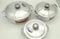 Aluminium Cooking Pot Set, 3 Pieces, with Lids, Casserole/Stockpot/Dutch Oven, (20cm, 24cm,26cm, Silver)