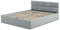 Mebligo - Polsterbett 160x200 mit Bettkasten, Bettgestell, Doppelbett mit Lattenrost, Schlafzimmer Bett mit Kopfteil, Stauraumbett Monos, Bett Ohne Matratze - Grau (Trinity 14)