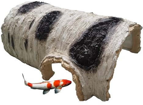 bretoes Koi-Teichhöhle, extra große Teichdekoration, Harz-Fischhöhle für Teich, 50,8 x 34 x 19,1 cm