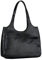 TOM TAILOR Denim Leana Damen Shopper Umhängetasche Reißverschluss Mittelgroß Schwarz