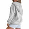VaiKanhai Kordel Schlitten Langarm-Kapuziner-String-String-Hemden mit soliden Reißverschluss Vintage Pullover Damen (Grey, XL)
