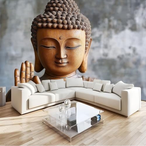 Papier Peint Intissé Gris Relief Grain De Bois 3D Panoramique Papier Peint 300x210 cm pour Salon Chambre Décoration Murale Pour Adolescents et Enfants Murale