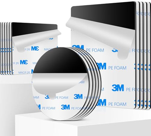 FOLAI Double-Sided Extra Strong Adhesive Pads, Foam Adhesive Pads, Waterproof Mounting Pads for Home, Office, Car, School, Double-Sided Adhesive Pads, Pack of 60 Round/Square/Rectangular