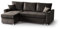 BEAUTY SOFA Teramo Ecksofa mit Schlaffunktion, Brown, Universale Ottomane, Bettkasten, 235 cm breit, 150 cm tief, 89 cm hoch, Liegefläche 120x198 cm