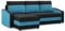 Mebligo - Ecksofa mit Schlaffunktion und Bettkasten Orion, Eckcouch Universelle Seite, Sofa L Form (BxTxH) 231 x 140 x 85 cm, Couch Wohnzimmer, Ecke Sofa, Schwarz + Blau (Mikro 15 + Mikro 18)
