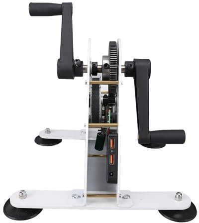 Pedalgenerator, 50W Tragbarer Fuß-Pedalgenerator, Handkurbelgeneratoren mit 2 USB-Anschlüssen und DC 1-35V-Schnittstelle für Haus Im Freien, Notfallversorgungsauto-Ladegerät für